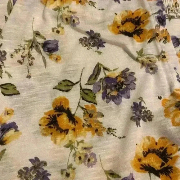 Purple & gold floral tube top & hi-Lo coverup that ties in front. Size medium - Picture 4 of 8